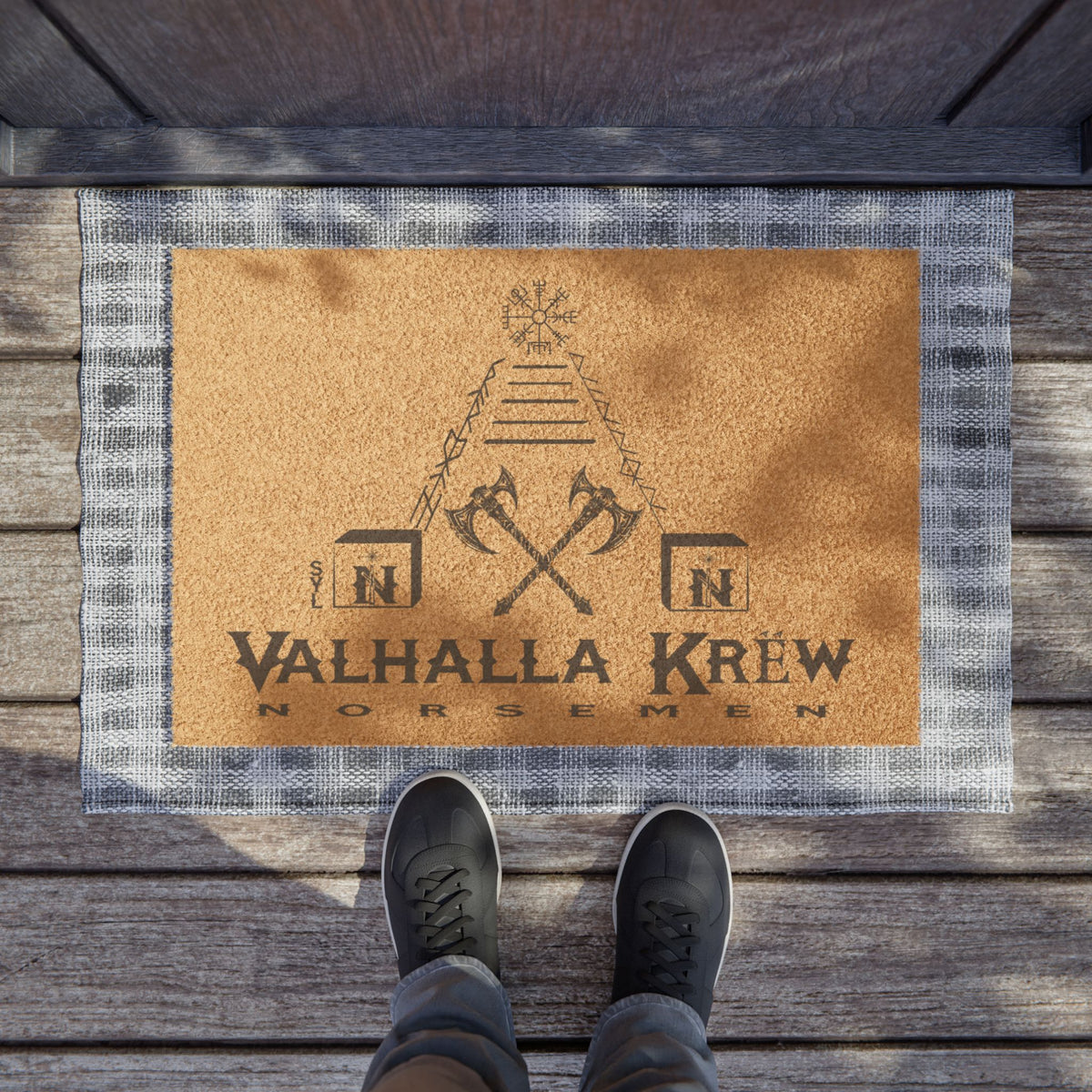 Norsemen Valhalla Krew Doormat - Rustic Outdoor Welcome Mat