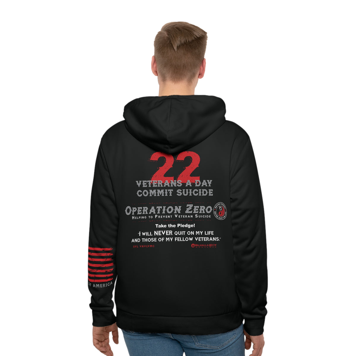 Veterans Support Hoodie - Operation Zero Pledge Design