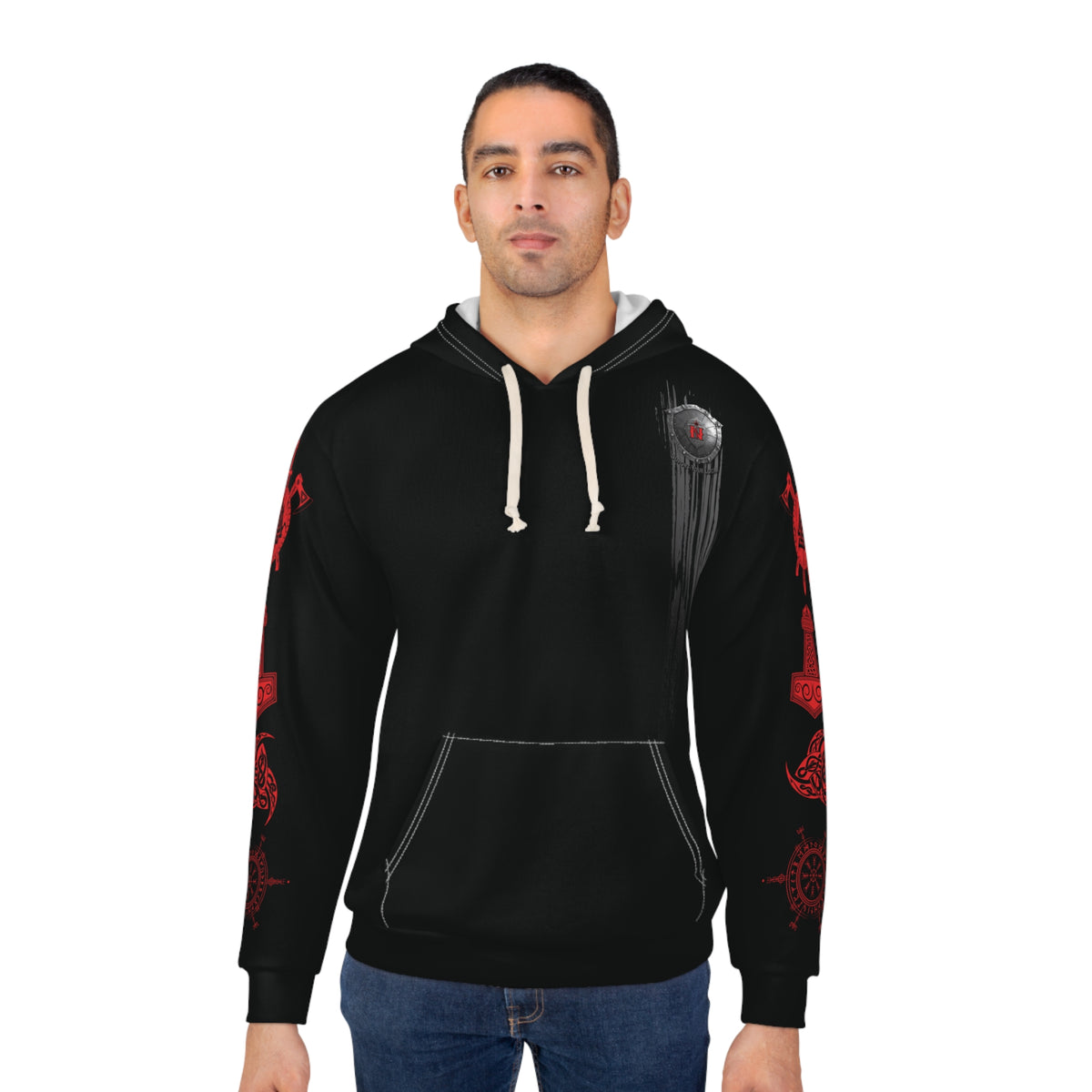Warrior Spirit Veteran Hoodie - Unisex Pullover with Patriotic Design