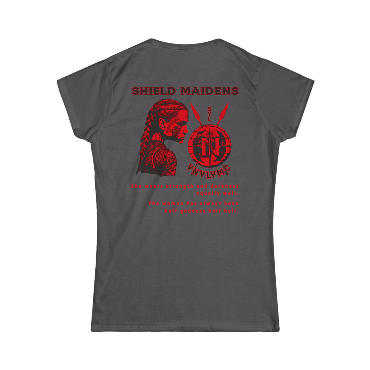 Empowered Women's Graphic Tee - Strength & Goddess Design