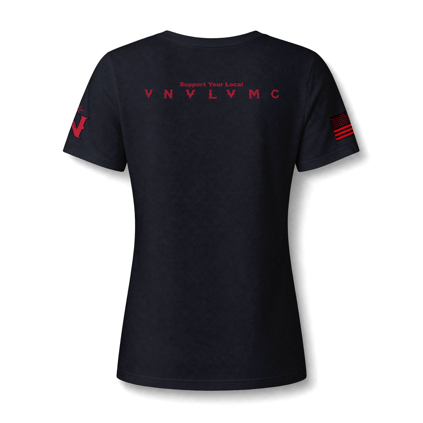 Women's V-Neck Tee — Red 'LOVE to Bang' Tactical Design (Support Your Local)