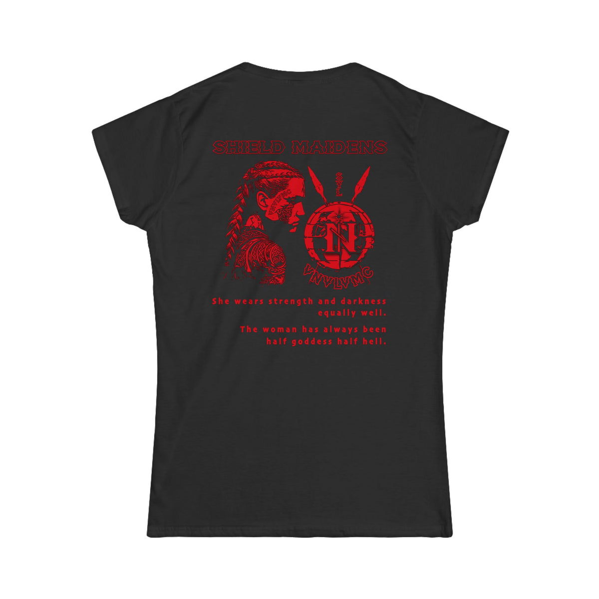 Empowered Women's Graphic Tee - Strength & Goddess Design