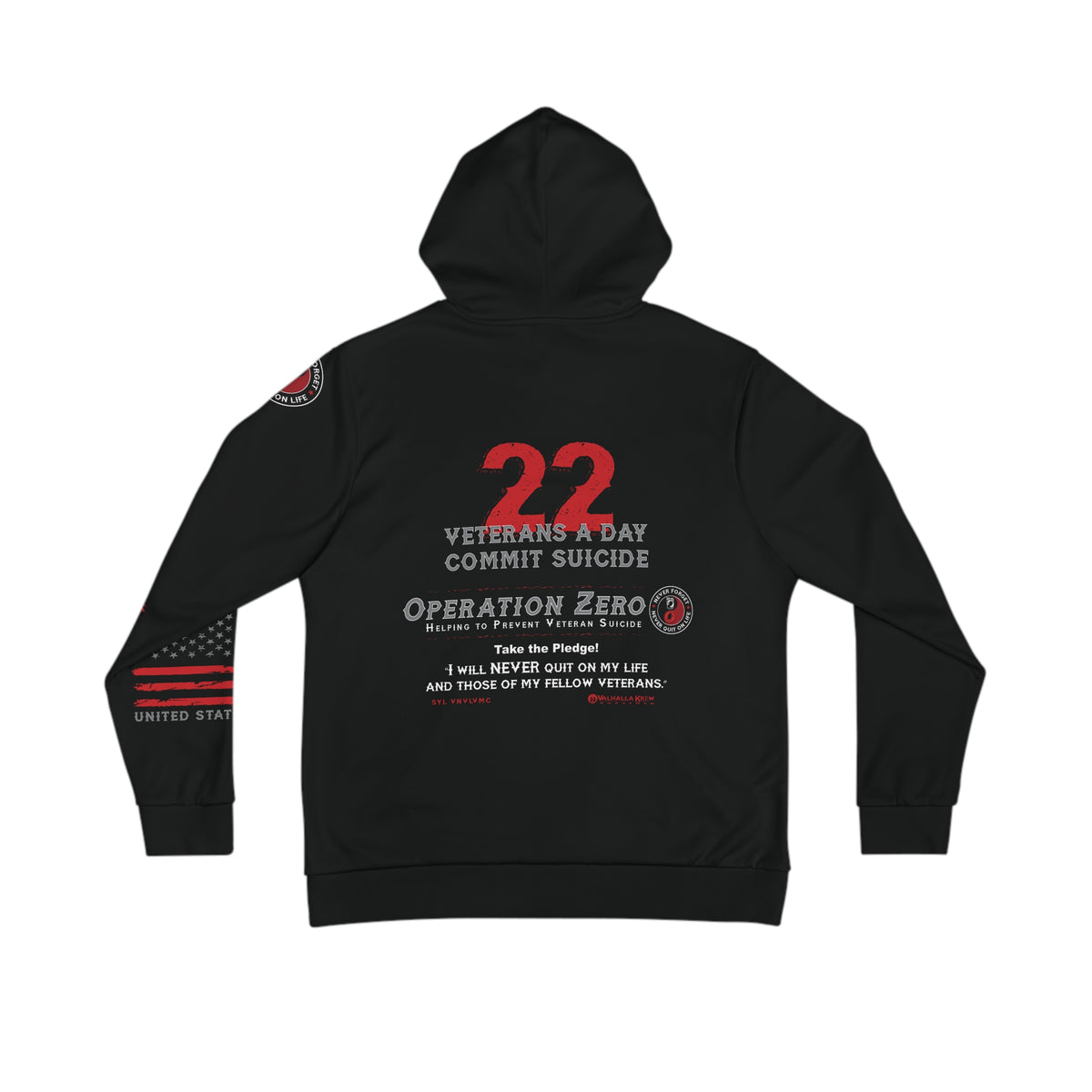 Veterans Support Hoodie - Operation Zero Pledge Design